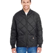 Front view of Men’s Diamond Quilted Nylon Jacket