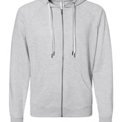 Front view of Icon Lightweight Loopback Terry Full-Zip Hooded Sweatshirt
