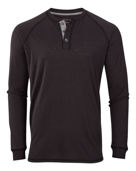 Front view of Henley Long Sleeve T-Shirt