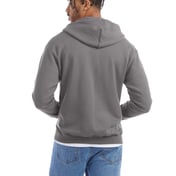 Back view of Adult Powerblend® Full-Zip Hooded Sweatshirt