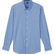 Front view of CrownLux Performance® Gingham Dress Shirt