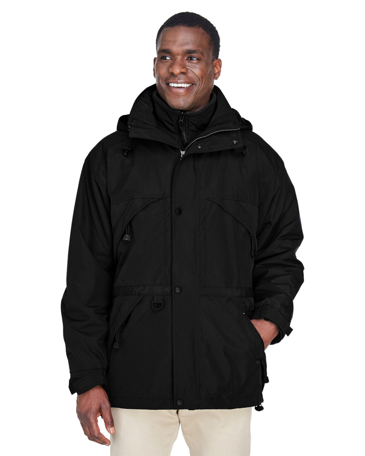 Front view of Adult 3-in-1 Parka With Dobby Trim