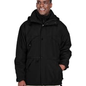 Front view of Adult 3-in-1 Parka With Dobby Trim