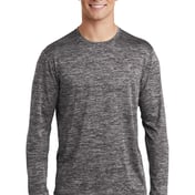 Front view of PosiCharge ® Long Sleeve Electric Heather Tee