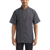 Front view of Zip-Close Short Sleeve Chef’s Coat