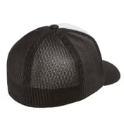 Back view of Flexfit Trucker Mesh With White Front Panels Cap
