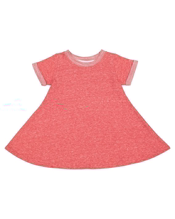 Front view of Toddler Girl’s Harborside Melange French Terry Twirl Dress