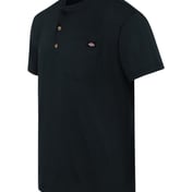 Side view of Heavyweight Traditional Short Sleeve Henley – Tall Sizes