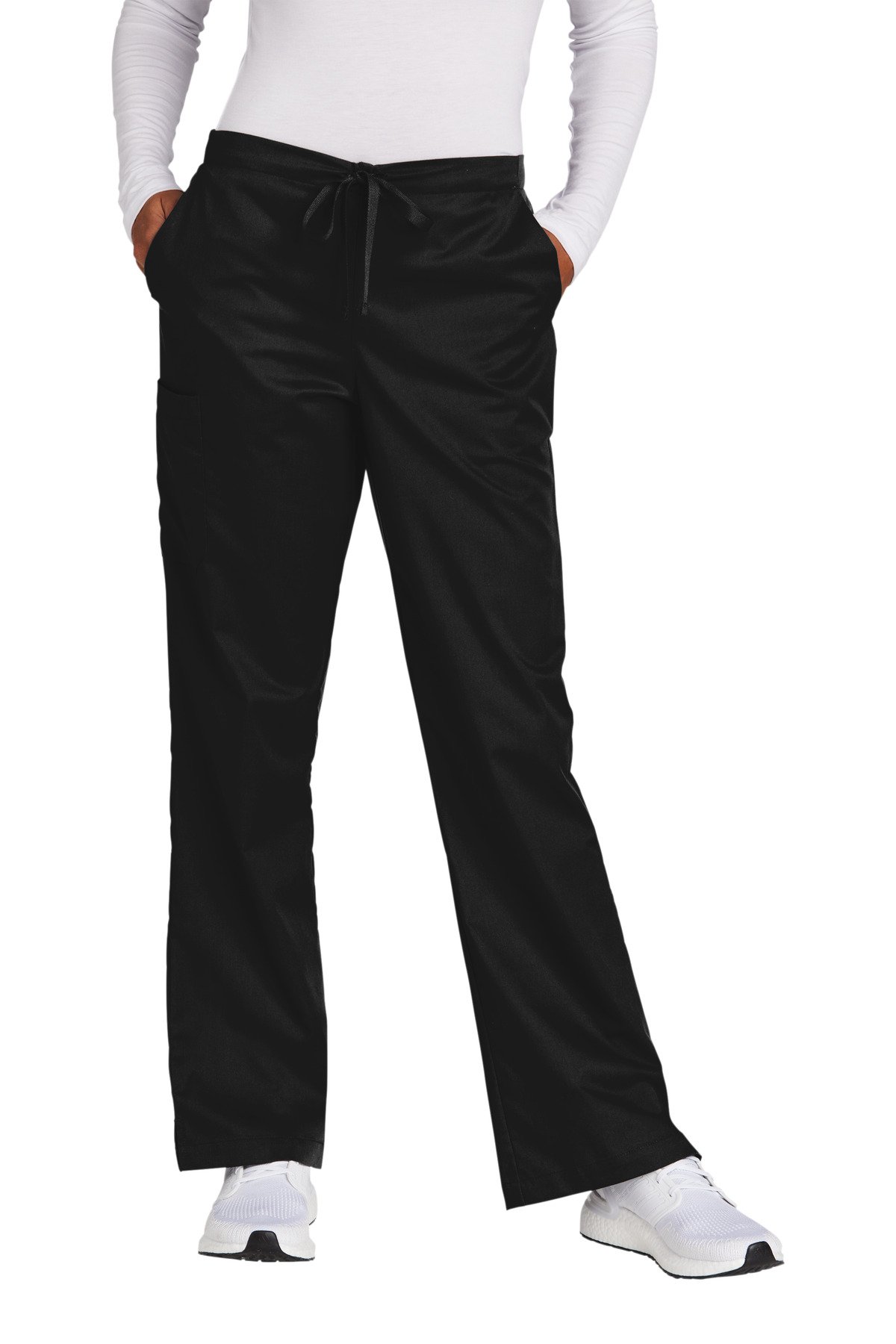Front view of Wink Women’s WorkFlex Flare Leg Cargo Pant