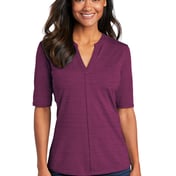 Front view of Women’s Stretch Heather Open Neck Top