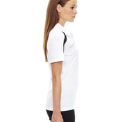 Side view of Ladies’ Impact Performance Polyester Piqué Colorblock Polo