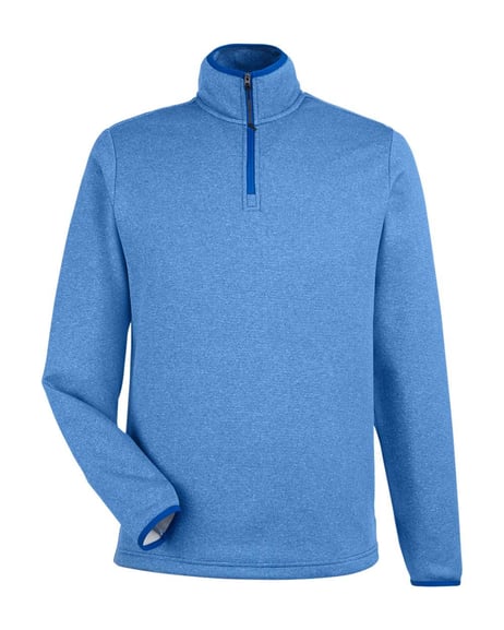 Front view of Venture Heathered Stripe Quarter-Zip Pullover