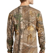 Back view of Realtree® Long Sleeve Explorer 100% Cotton T-Shirt With Pocket