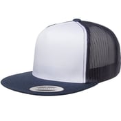 Front view of Adult Classic Trucker With White Front Panel Cap