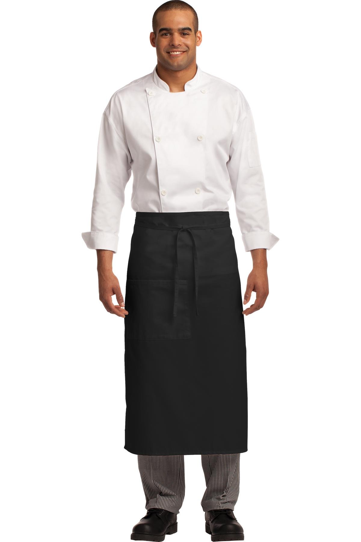 Front view of Easy Care Full Bistro Apron With Stain Release