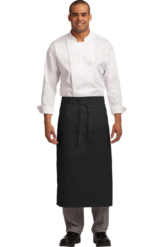Front view of Easy Care Full Bistro Apron With Stain Release
