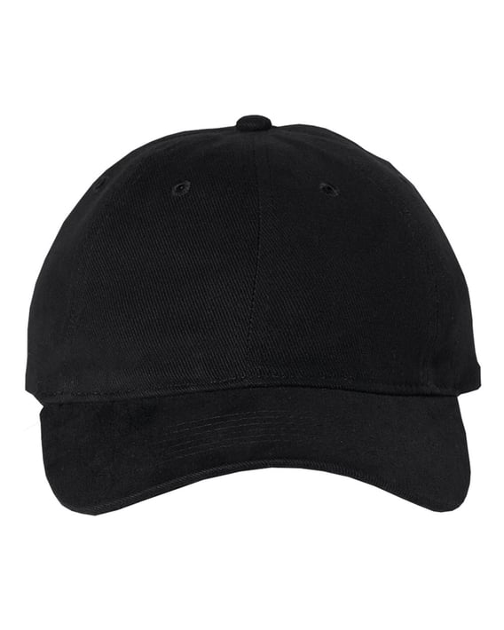 Front view of Heavy Brushed Twill Unstructured Cap