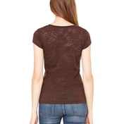 Back view of Ladies’ Burnout Short-Sleeve T-Shirt