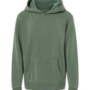 Front view of Youth Midweight Pigment-Dyed Hooded Sweatshirt