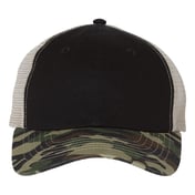 Front view of Contrast-Stitch Mesh-Back Cap