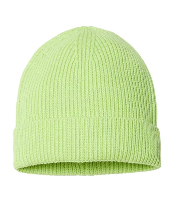 Front view of Sustainable Fine Rib Cuffed Beanie