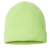 Front view of Sustainable Fine Rib Cuffed Beanie