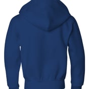Back view of NuBlend® Youth Full-Zip Hooded Sweatshirt