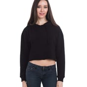 Front view of Women’s Cropped Fleece Hooded Sweatshirt