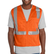 Front view of ANSI 107 Class 2 Mesh Zippered Vest