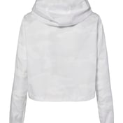 Back view of Women’s Lightweight Quarter-Zip Pullover Crop Windbreaker