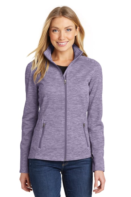 Front view of Women's Digi Stripe Fleece Jacket