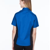 Back view of Ladies’ Fuse Colorblock Twill Shirt