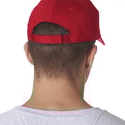 Back view of Adult Classic Cut Cotton Twill6-Panel Cap