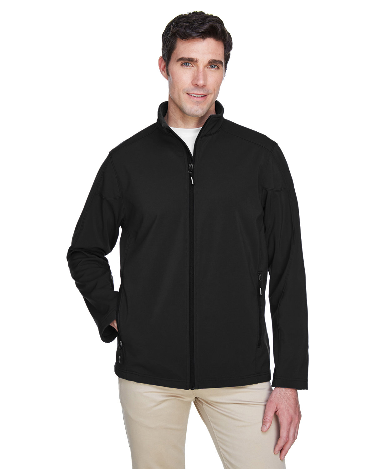 Front view of Men’s Tall Cruise Two-Layer Fleece Bonded SoftShell Jacket