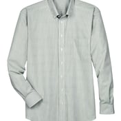 Front view of Crown Collection® Banker Stripe Woven Dress Shirt