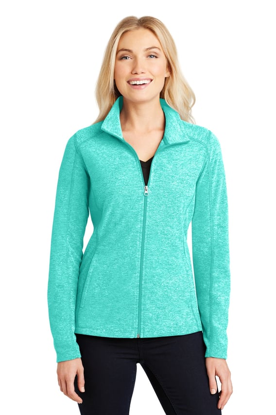 Front view of Women’s Heather Microfleece Full-Zip Jacket