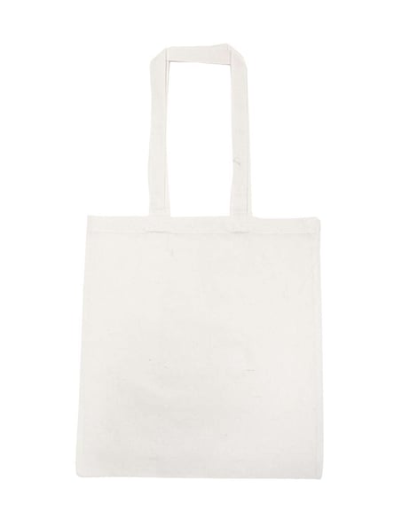 Front view of Lightweight Recycled Canvas Tote Bag With Extended Handle