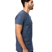 Side view of Men’s 6 Oz. True Indigo Striped Crew