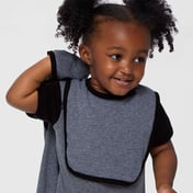 Front view of Infant Contrast Trim Premium Jersey Bib