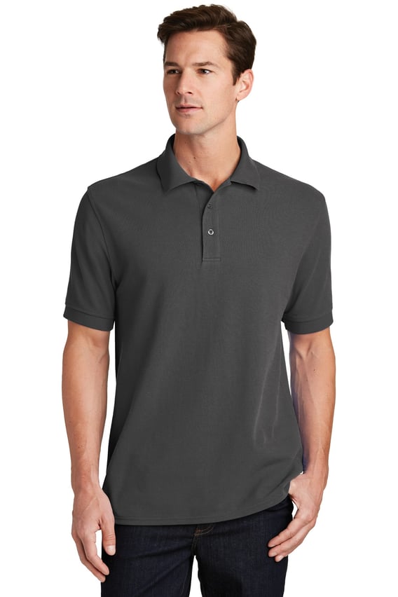 Front view of Combed Ring Spun Pique Polo