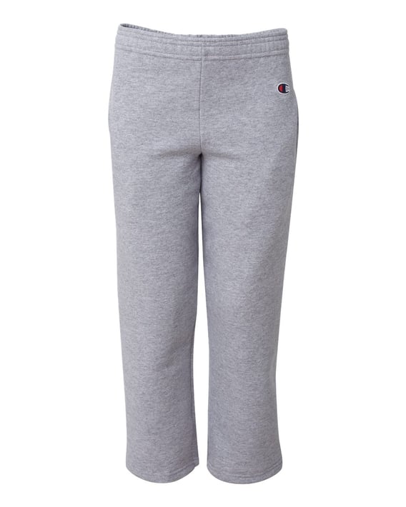 Front view of Powerblend® Youth Open-Bottom Sweatpants With Pockets