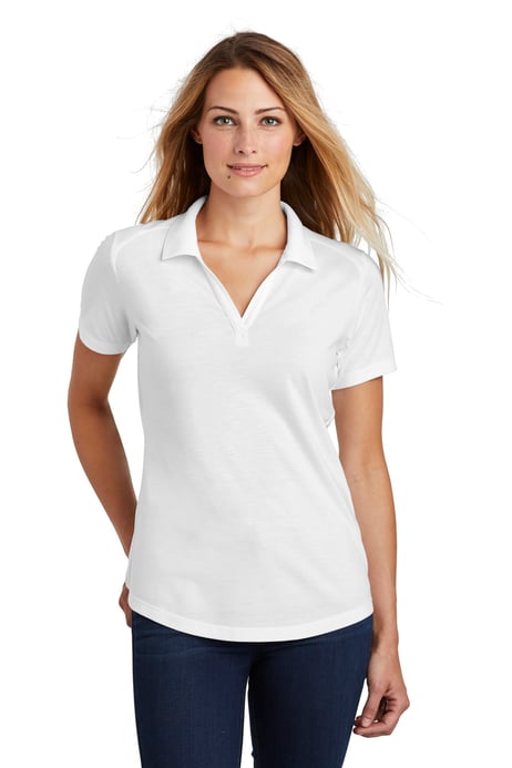 Front view of Women's PosiCharge &reg; Tri-Blend Wicking Polo