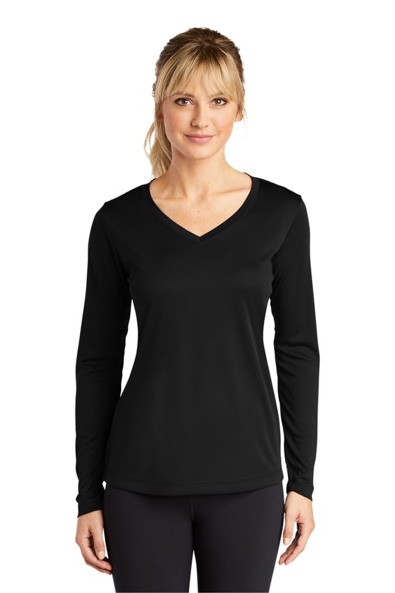 Front view of Women’s Long Sleeve PosiCharge® Competitor V-Neck Tee