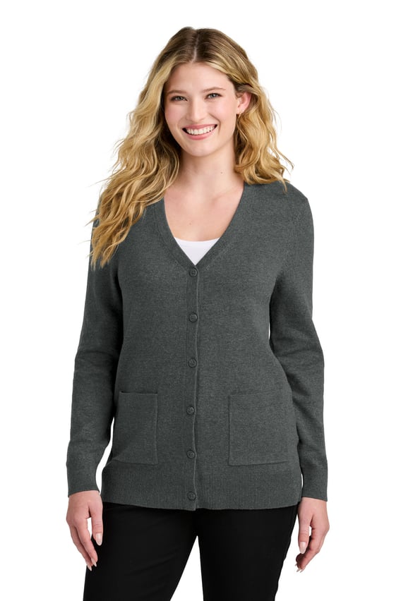 Front view of Women’s Easy Care Button-Up Cardigan Sweater