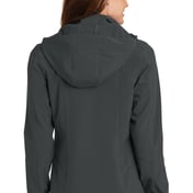 Back view of Women’s Hooded Soft Shell Parka
