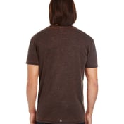 Back view of Unisex Cross Dye Short-Sleeve T-Shirt
