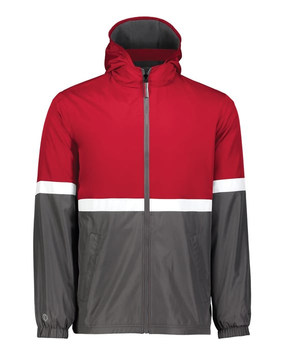 Front view of Turnabout Reversible Hooded Jacket