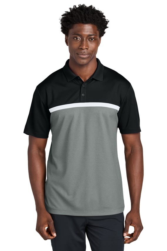 Front view of UV Micropique Colorblock Polo