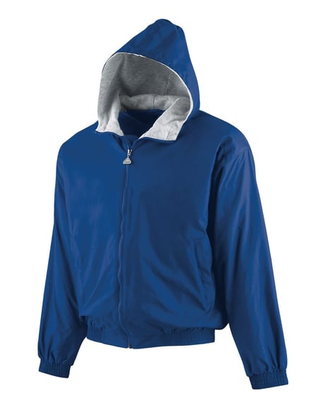 Front view of Youth Hooded Taffeta Jacket