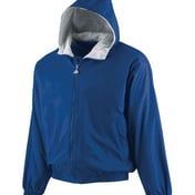 Front view of Youth Hooded Taffeta Jacket